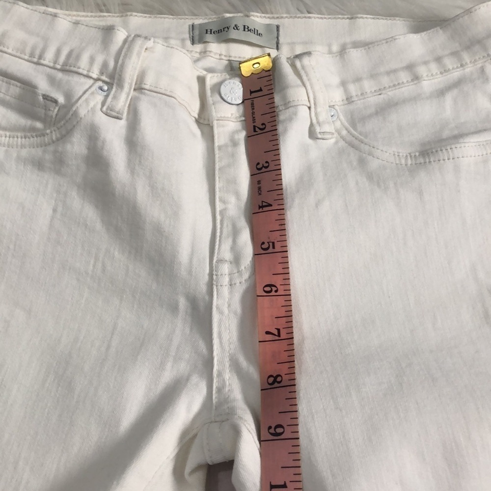 Henry & Belle white cropped cuff jeans size 29 - Picture 10 of 12